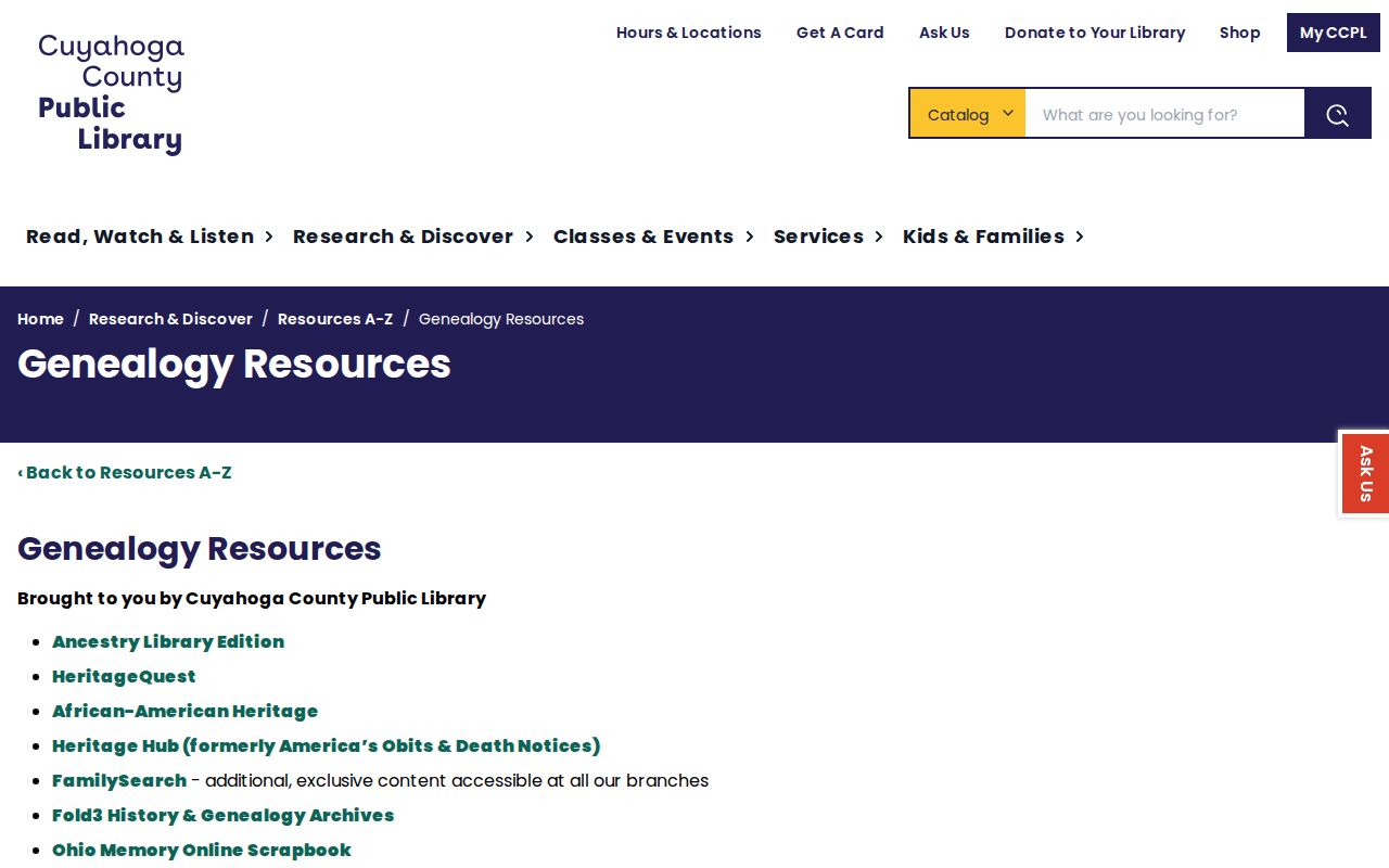 Maple Heights city-directory genealogy resources at Cuyahoga County Public Library
