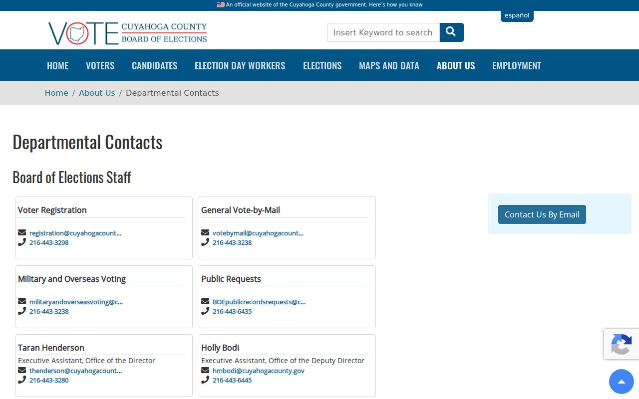Maple Heights neighbor records Board contact page