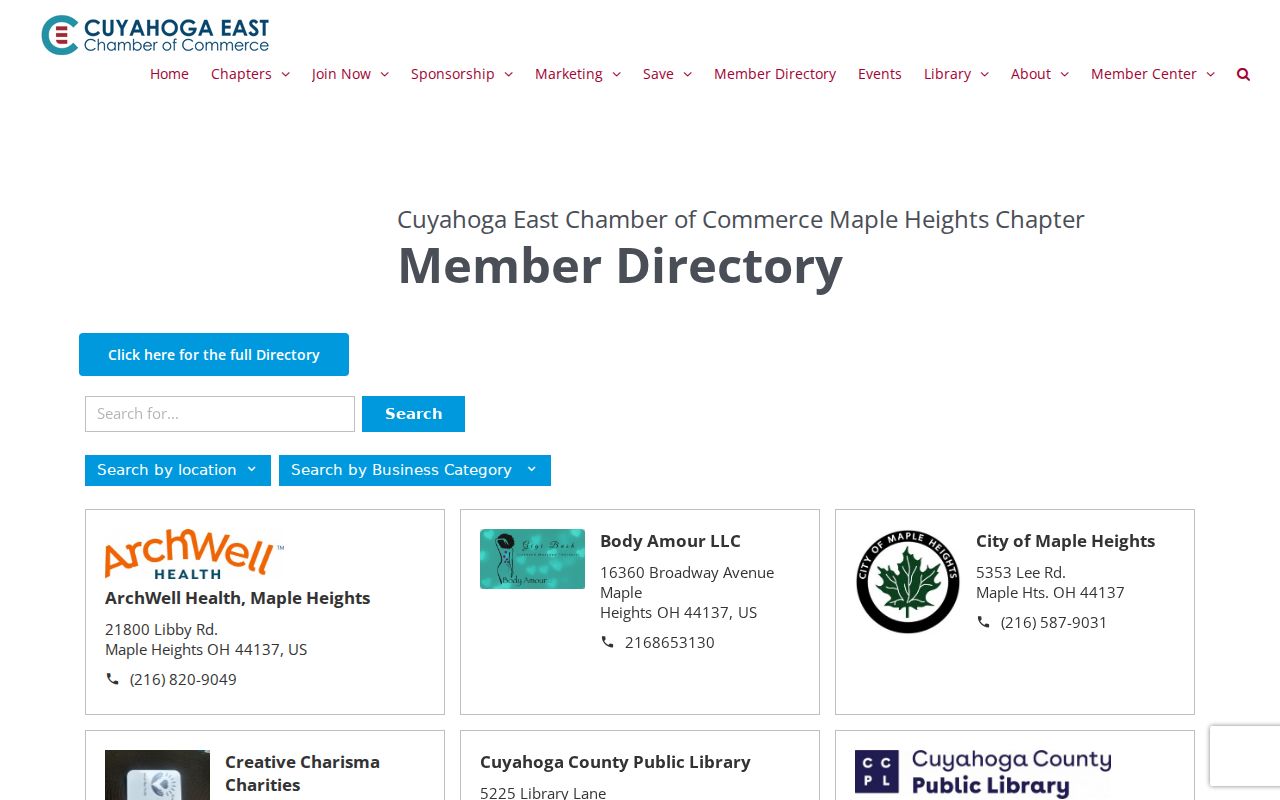 Maple Heights neighbor organization-directory source