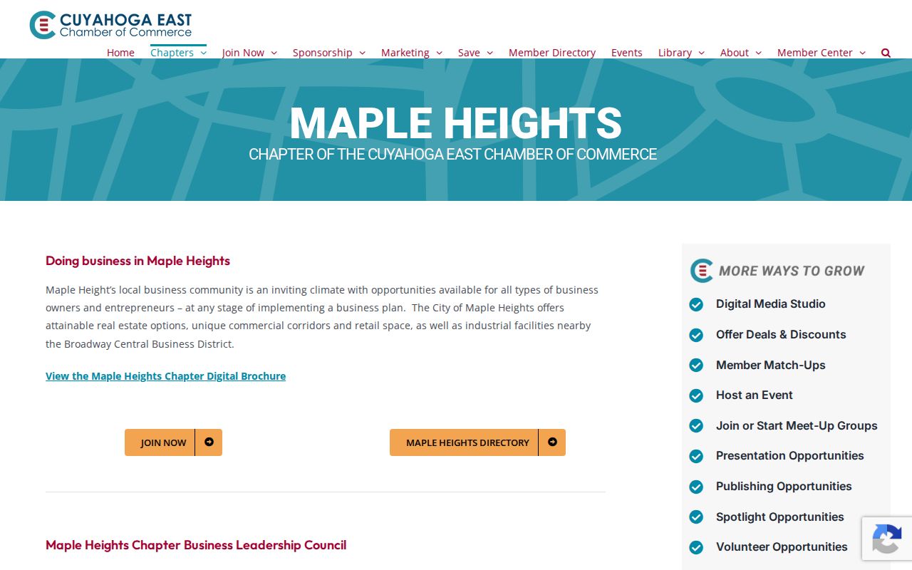 Maple Heights neighbor community-source page