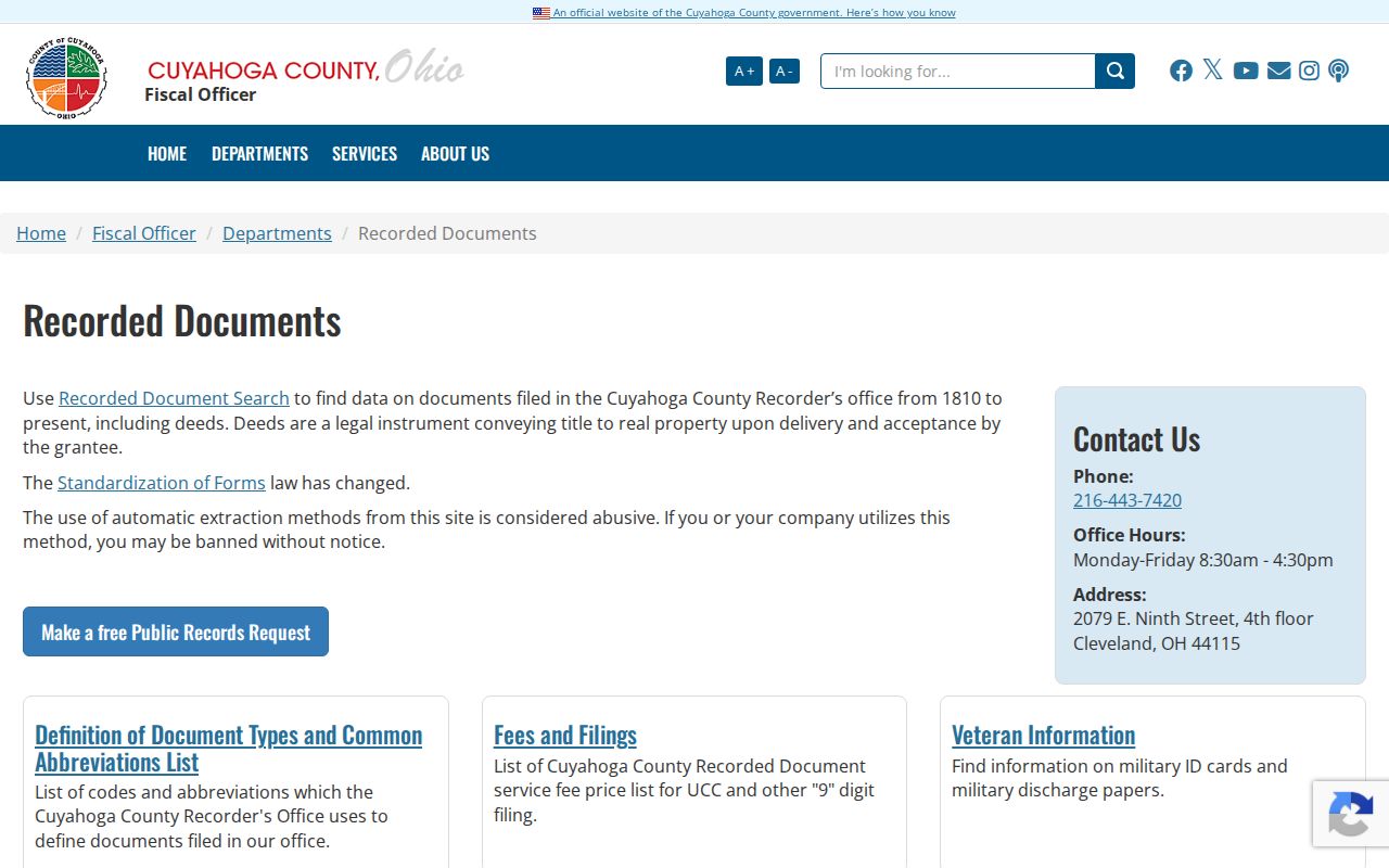 Maple Heights street directory recorded-documents source