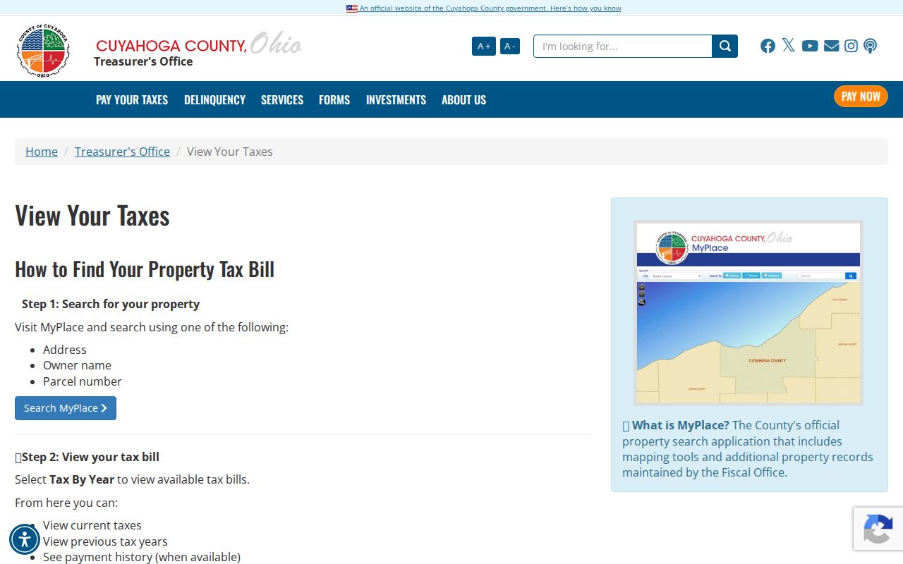 Maple Heights street directory property tax records source